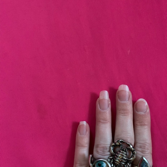 Vintage 70s got pink lingerie set peignoir robe ML - Picture 7 of 8